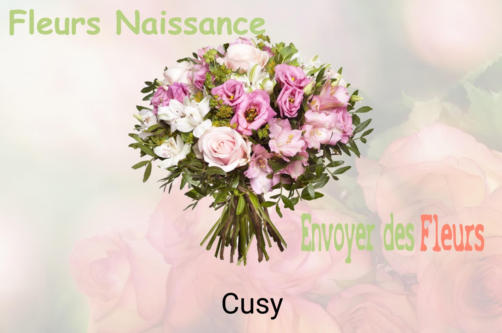 Bouquet de fleurs de naissance livré à Cusy
